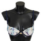 Roberto Cavalli Elegant Push-Up Bra in Blue Print