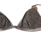 Ermanno Scervino Sequined Gray Triangolo Bra Luxury Underwear