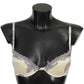 Ermanno Scervino Silk Blend Push-Up Bra in Beige and Gray