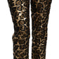 Dolce & Gabbana Elegant High Waist Skinny Sequined Pants