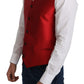 Dolce & Gabbana Ravishing Red Silk Formal Vest