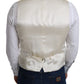 Dolce & Gabbana Elegant Off-White Silk Formal Vest