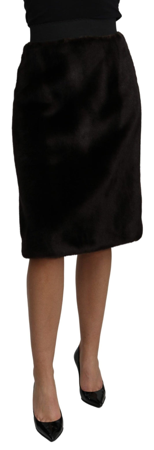 Dolce & Gabbana Elegant Black Pencil Knee Length Skirt