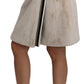 Dolce & Gabbana Beige High Waist A-Line Mini Skirt