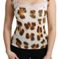 Roberto Cavalli Chic Leopard Lingerie Blouse Top