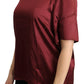 Dolce & Gabbana Elegant Silk Bordeaux Blouse