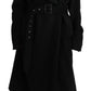 Dolce & Gabbana Elegant Black Wool Trenchcoat