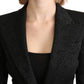 Dolce & Gabbana Elegant Black Brocade Single Breasted Blazer