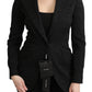 Dolce & Gabbana Elegant Black Brocade Single Breasted Blazer