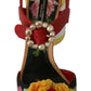 Dolce & Gabbana Multicolor Floral Crystal Embellished Sandals