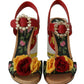 Dolce & Gabbana Multicolor Floral Crystal Embellished Sandals