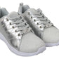 Philipp Plein Sleek Silver Sneakers for Trendsetters