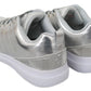 Philipp Plein Sleek Silver Sneakers for Trendsetters