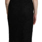 Dolce & Gabbana Elegant Black Lace Sheath Knee-Length Dress