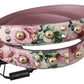 Dolce & Gabbana Chic Floral Pink Leather Shoulder Strap