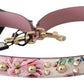 Dolce & Gabbana Chic Floral Pink Leather Shoulder Strap