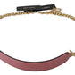 Dolce & Gabbana Elegant Pink Gold Leather Shoulder Strap