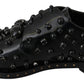 Dolce & Gabbana Elegant Black Crystal Leather Dress Shoes