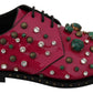 Dolce & Gabbana Fuchsia Pink Crystal Patent Flats