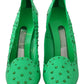 Dolce & Gabbana Green Crystal Floral Heels CINDERELLA Shoes