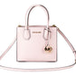 Michael Kors Mercer Medium Leather Messenger Crossbody Handbag (Powder Blush Solid)