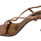 Dolce & Gabbana Chic Ankle Strap Sandals in Pink and Brown