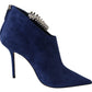 Jimmy Choo Pop Blue Crystal-Strap Heeled Boots