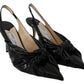 Jimmy Choo Elegant Black Leather Pointed Toe Pumps