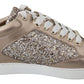 Jimmy Choo Ballet Pink Glitter Leather Sneakers