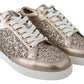 Jimmy Choo Ballet Pink Glitter Leather Sneakers