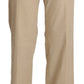 Ermanno Scervino Chic Beige High-Waist Wide Leg Pants