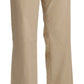 Ermanno Scervino Chic Beige High-Waist Wide Leg Pants