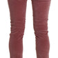 Ermanno Scervino Chic Red Mid Waist Skinny Trousers