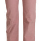 Ermanno Scervino Chic Pink Mid Waist Straight Trousers