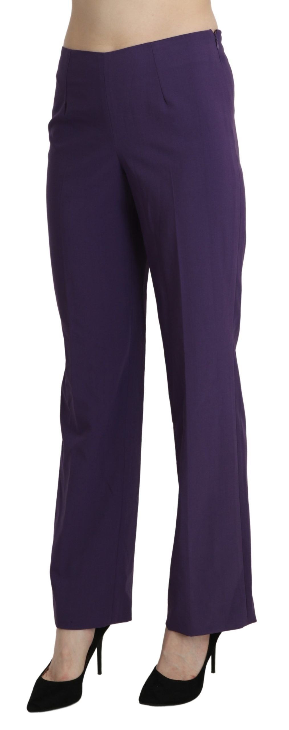 BENCIVENGA Elegant High Waist Violet Straight Pants