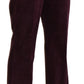 BENCIVENGA Elegant High Waist Straight Purple Pants