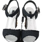 Dolce & Gabbana Elegant Black Ankle Strap Sandals with LED Lights