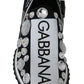 Dolce & Gabbana Chic Monochrome Crystal Studded Sneakers