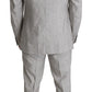 Dolce & Gabbana Elegant Slim Fit Gray Linen-Silk Suit