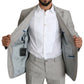 Dolce & Gabbana Elegant Slim Fit Gray Linen-Silk Suit