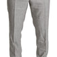 Dolce & Gabbana Elegant Slim Fit Gray Linen-Silk Suit