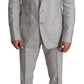 Dolce & Gabbana Elegant Slim Fit Gray Linen-Silk Suit