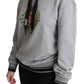 Dolce & Gabbana Exclusive Hooded Gray Cotton Sweater