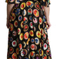 Dolce & Gabbana Chic Multicolor Maxi Desserts Print Dress