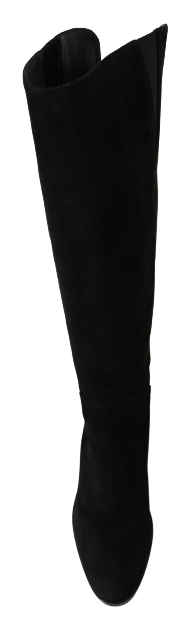 Dolce & Gabbana Elegant Black Suede Knee High Boots