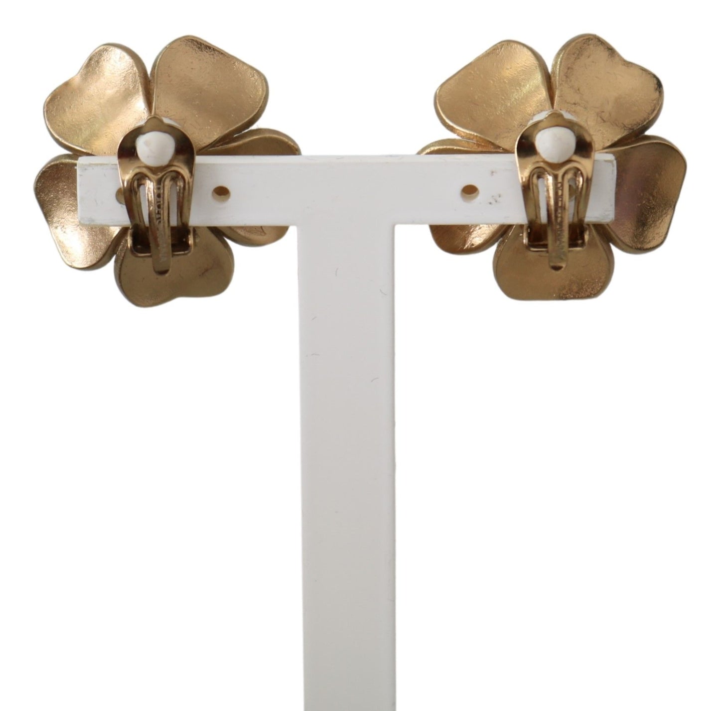 Dolce & Gabbana Floral Crystal-Pearl Clip-On Earrings