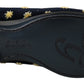 Dolce & Gabbana Elegant Velvet Crown Embroidery Loafers