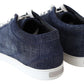 Jimmy Choo Chic Slip-On Blue Denim Suede Sneakers