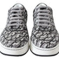 Jimmy Choo Glittering Slip-On Sneakers - Silver and Black