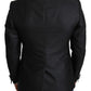 Dolce & Gabbana Elegant Black Jacquard Slim Fit Blazer